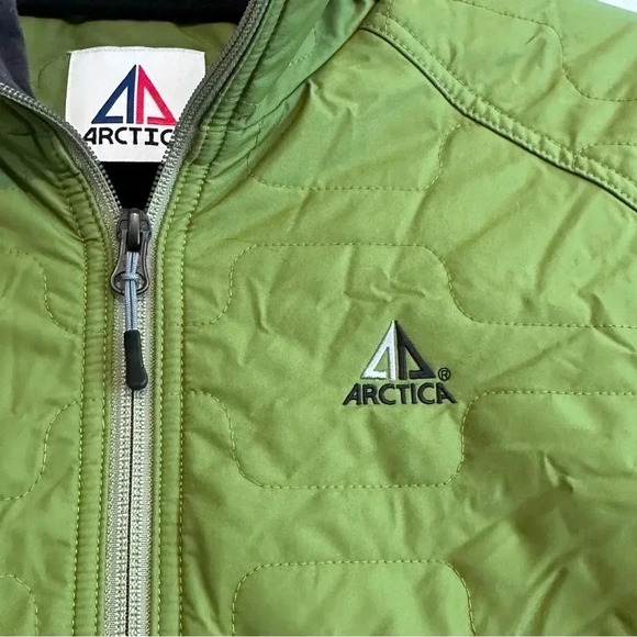 ARCTICA Down Puffer winter Ski Jacket Light Fill Green Waterproof Medium - Picture 4 of 5
